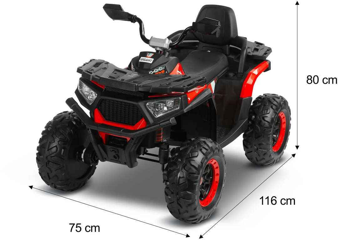 Електромобіль квадроцикл Caretero (Toyz) Gigant Red